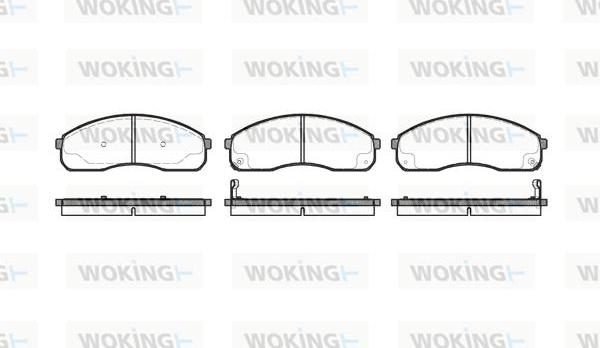 Woking P9213.12 - Тормозные колодки, дисковые, комплект autospares.lv