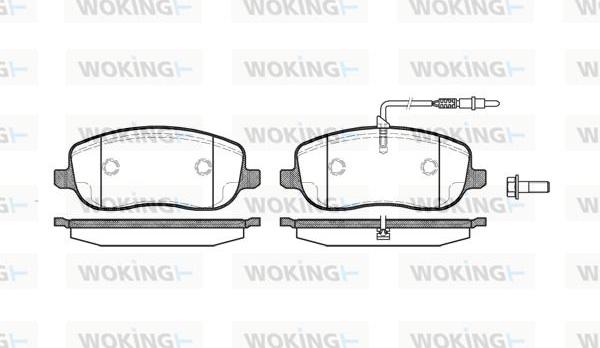 Woking P9793.12 - Тормозные колодки, дисковые, комплект autospares.lv