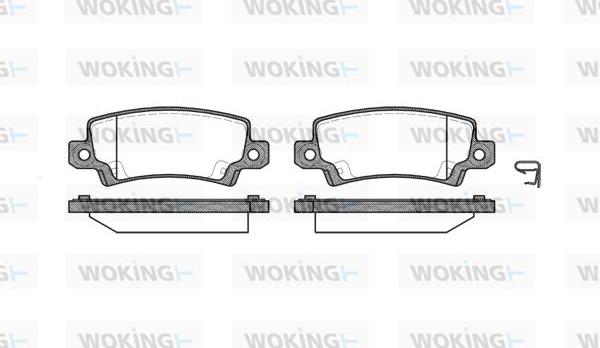 Woking P9743.02 - Тормозные колодки, дисковые, комплект autospares.lv