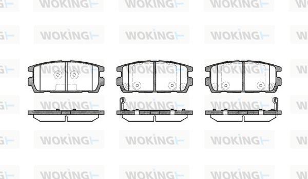 Woking P9773.02 - Тормозные колодки, дисковые, комплект autospares.lv