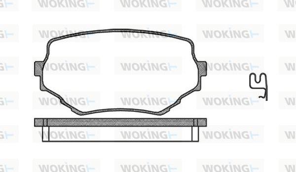 Woking P4943.02 - Тормозные колодки, дисковые, комплект autospares.lv