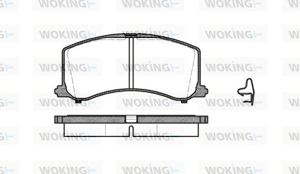 Woking P4953.02 - Тормозные колодки, дисковые, комплект autospares.lv