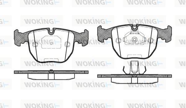 Woking P4963.00 - Тормозные колодки, дисковые, комплект autospares.lv