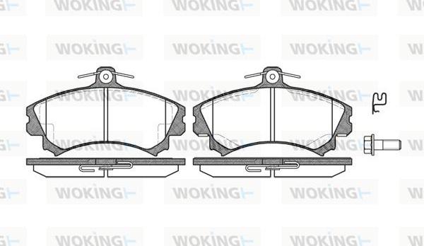 Woking P4903.02 - Тормозные колодки, дисковые, комплект autospares.lv