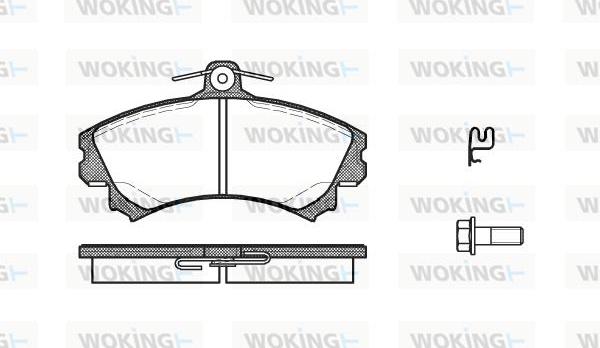 Woking P4903.21 - Тормозные колодки, дисковые, комплект autospares.lv