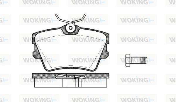 Woking P4913.00 - Тормозные колодки, дисковые, комплект autospares.lv