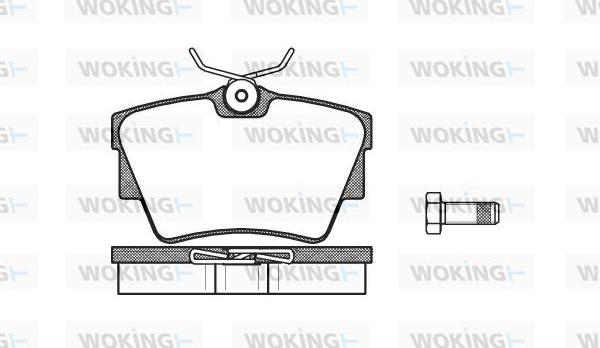Woking P4913.30 - Тормозные колодки, дисковые, комплект autospares.lv