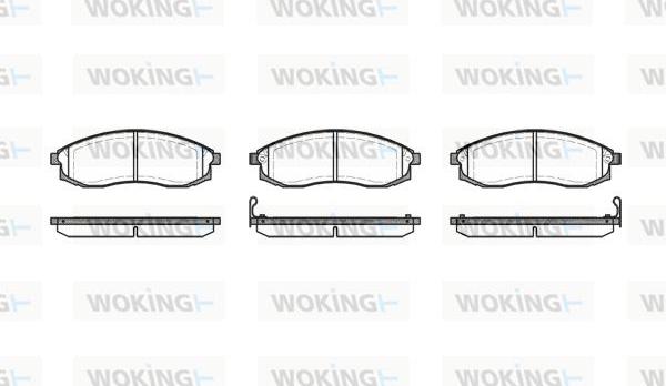Woking P4983.02 - Тормозные колодки, дисковые, комплект autospares.lv