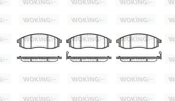Woking P4983.12 - Тормозные колодки, дисковые, комплект autospares.lv