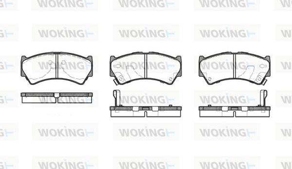 Woking P4923.52 - Тормозные колодки, дисковые, комплект autospares.lv