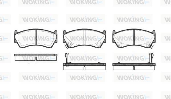 Woking P4923.02 - Тормозные колодки, дисковые, комплект autospares.lv
