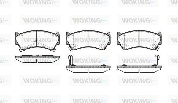 Woking P4923.12 - Тормозные колодки, дисковые, комплект autospares.lv