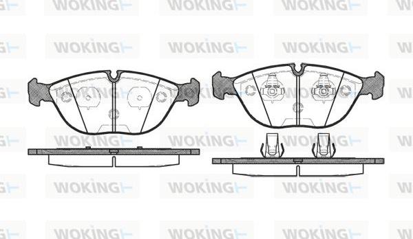 Woking P4973.00 - Тормозные колодки, дисковые, комплект autospares.lv