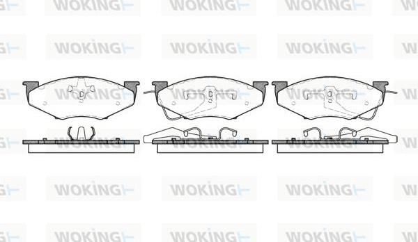 Woking P4513.00 - Тормозные колодки, дисковые, комплект autospares.lv