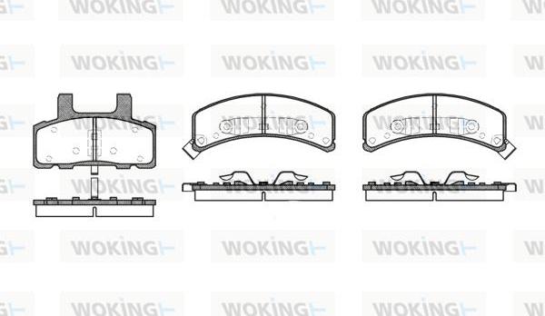 Woking P4523.02 - Тормозные колодки, дисковые, комплект autospares.lv