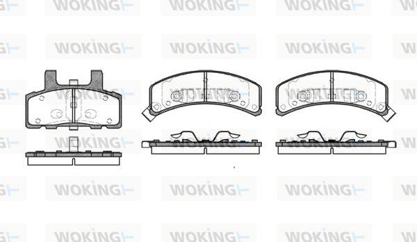 Woking P4523.32 - Тормозные колодки, дисковые, комплект autospares.lv