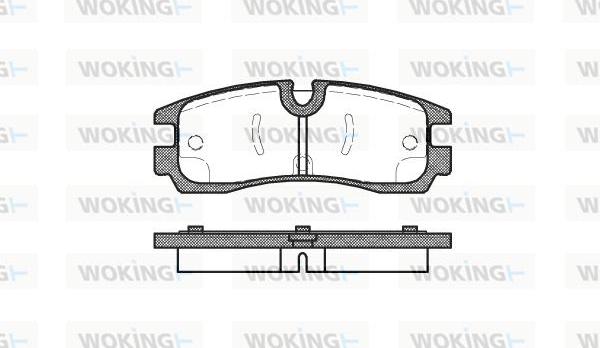 Woking P4663.30 - Тормозные колодки, дисковые, комплект autospares.lv