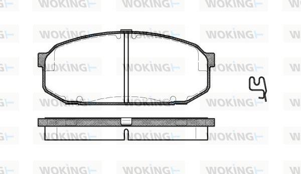 Woking P4043.02 - Тормозные колодки, дисковые, комплект autospares.lv
