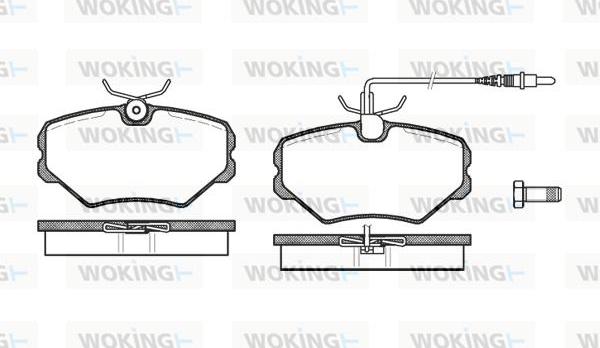 Woking P4003.02 - Тормозные колодки, дисковые, комплект autospares.lv