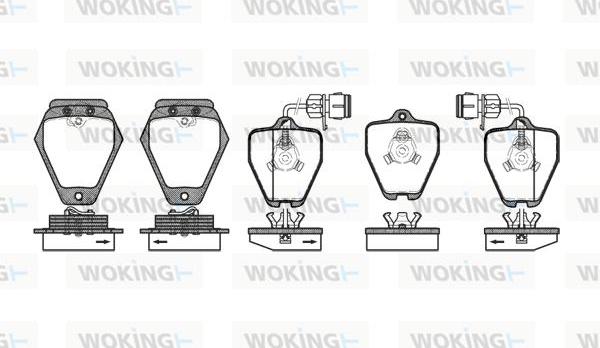 Woking P4083.02 - Тормозные колодки, дисковые, комплект autospares.lv