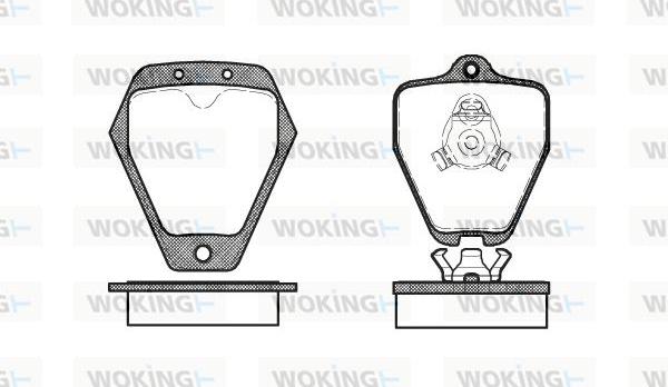 Woking P4083.10 - Тормозные колодки, дисковые, комплект autospares.lv