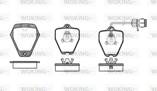Woking P4083.12 - Тормозные колодки, дисковые, комплект autospares.lv