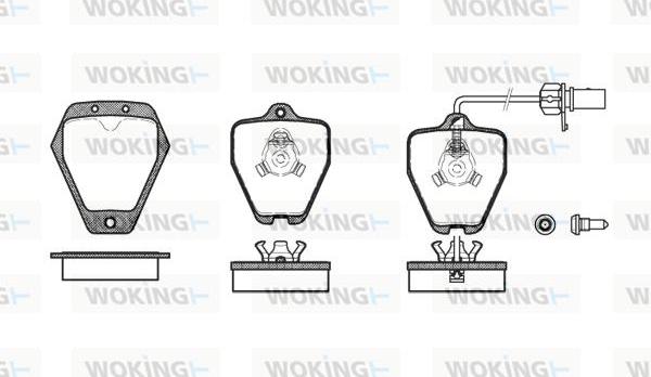 Woking P4083.22 - Тормозные колодки, дисковые, комплект autospares.lv