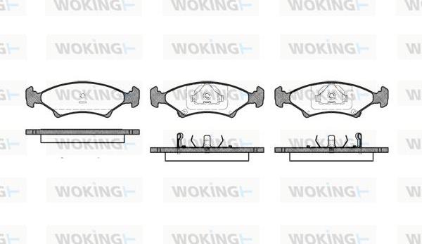 Woking P4023.02 - Тормозные колодки, дисковые, комплект autospares.lv