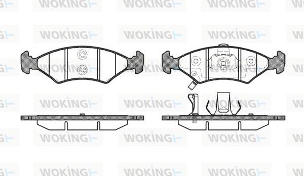 Woking P4023.22 - Тормозные колодки, дисковые, комплект autospares.lv
