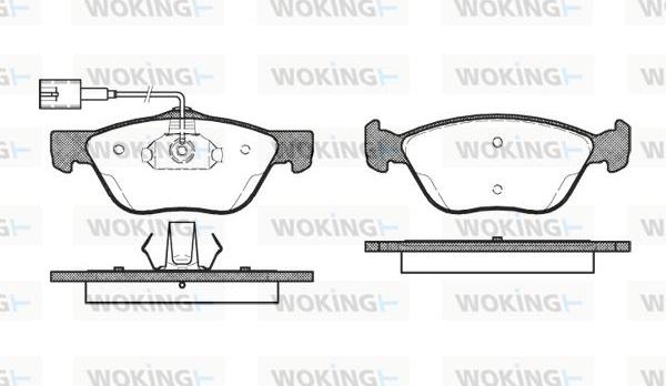 Woking P4893.42 - Тормозные колодки, дисковые, комплект autospares.lv