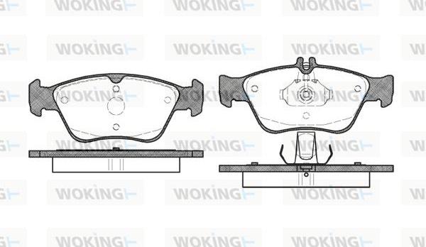 Woking P4863.00 - Тормозные колодки, дисковые, комплект autospares.lv