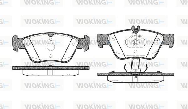 Woking P4863.10 - Тормозные колодки, дисковые, комплект autospares.lv