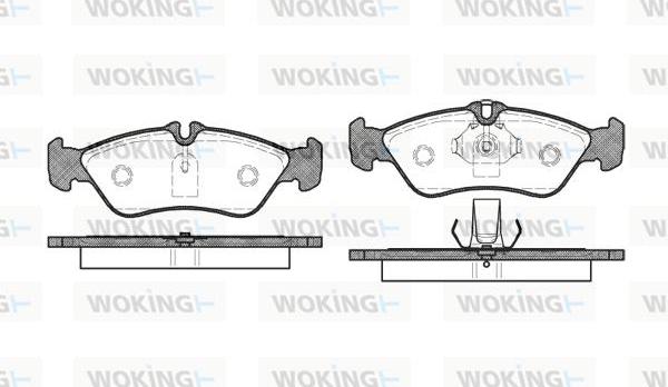 Woking P4803.00 - Тормозные колодки, дисковые, комплект autospares.lv