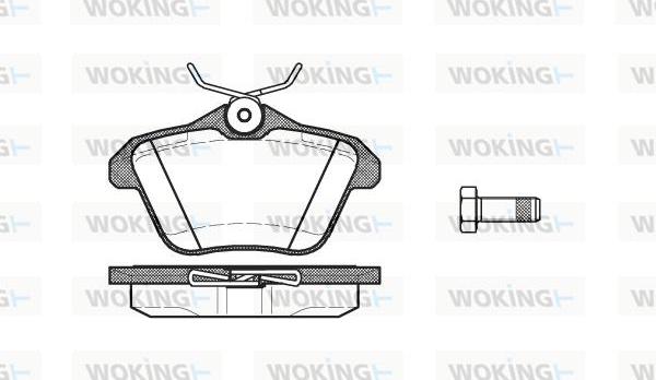 Woking P4813.10 - Тормозные колодки, дисковые, комплект autospares.lv