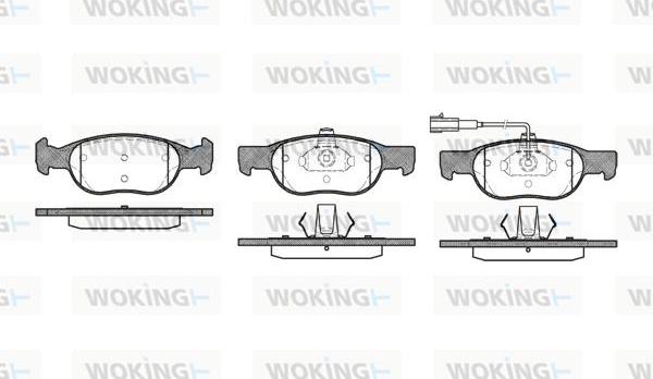 Woking P4883.31 - Тормозные колодки, дисковые, комплект autospares.lv