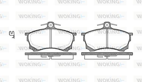 Woking P4823.00 - Тормозные колодки, дисковые, комплект autospares.lv