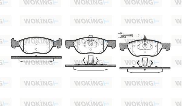 Woking P4873.11 - Тормозные колодки, дисковые, комплект autospares.lv