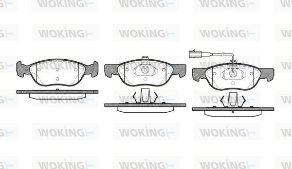 Woking P4873.21 - Тормозные колодки, дисковые, комплект autospares.lv