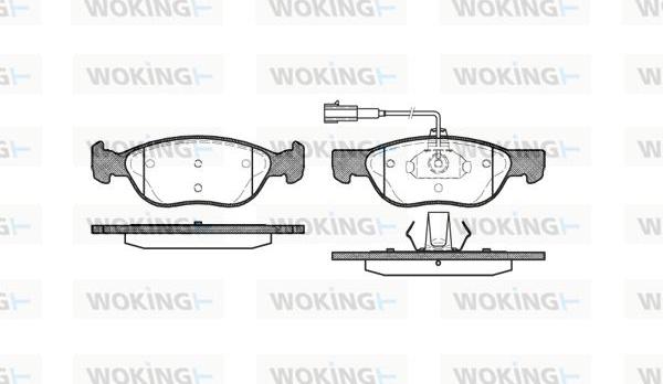 Woking P4873.22 - Тормозные колодки, дисковые, комплект autospares.lv