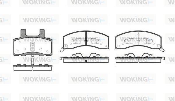 Woking P4303.02 - Тормозные колодки, дисковые, комплект autospares.lv