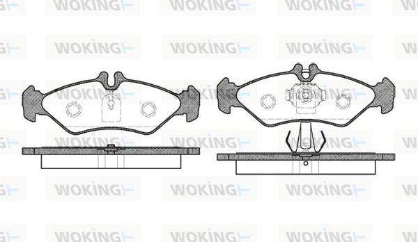 Woking P4793.00 - Тормозные колодки, дисковые, комплект autospares.lv