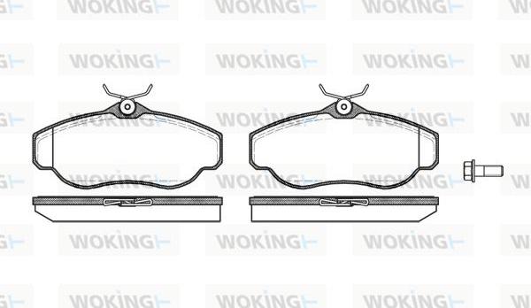 Woking P4763.00 - Тормозные колодки, дисковые, комплект autospares.lv