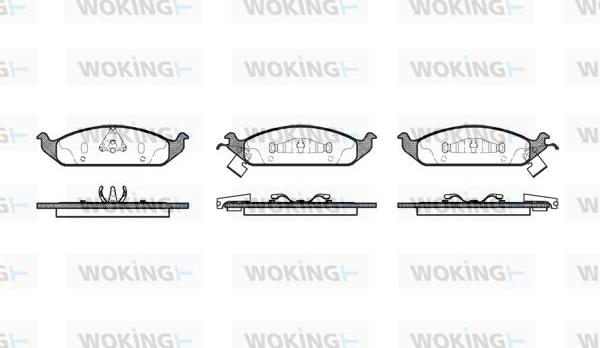 Woking P4703.02 - Тормозные колодки, дисковые, комплект autospares.lv