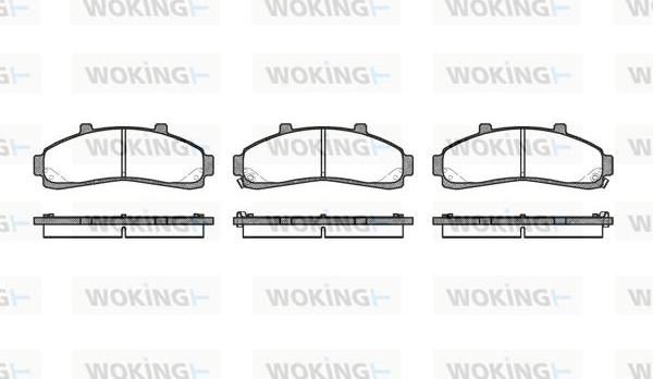 Woking P4713.02 - Тормозные колодки, дисковые, комплект autospares.lv