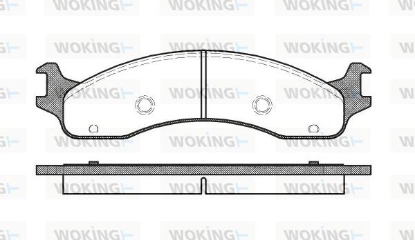 Woking P4733.00 - Тормозные колодки, дисковые, комплект autospares.lv