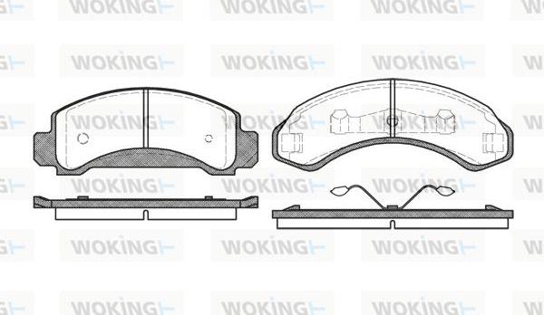 Woking P4723.00 - Тормозные колодки, дисковые, комплект autospares.lv