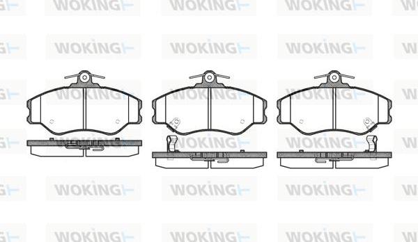 Woking P5943.02 - Тормозные колодки, дисковые, комплект autospares.lv