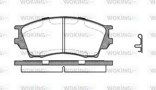 Woking P5913.00 - Тормозные колодки, дисковые, комплект autospares.lv