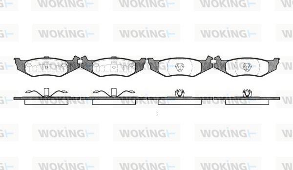 Woking P5933.00 - Тормозные колодки, дисковые, комплект autospares.lv