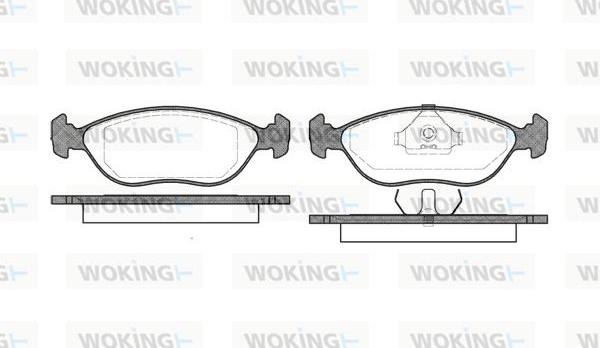Woking P5443.00 - Тормозные колодки, дисковые, комплект autospares.lv